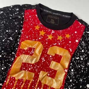 SWITCH Remarkable‎ Mens XL Graphic T-Shirt Short Sleeve Red Black Gold 23 Star